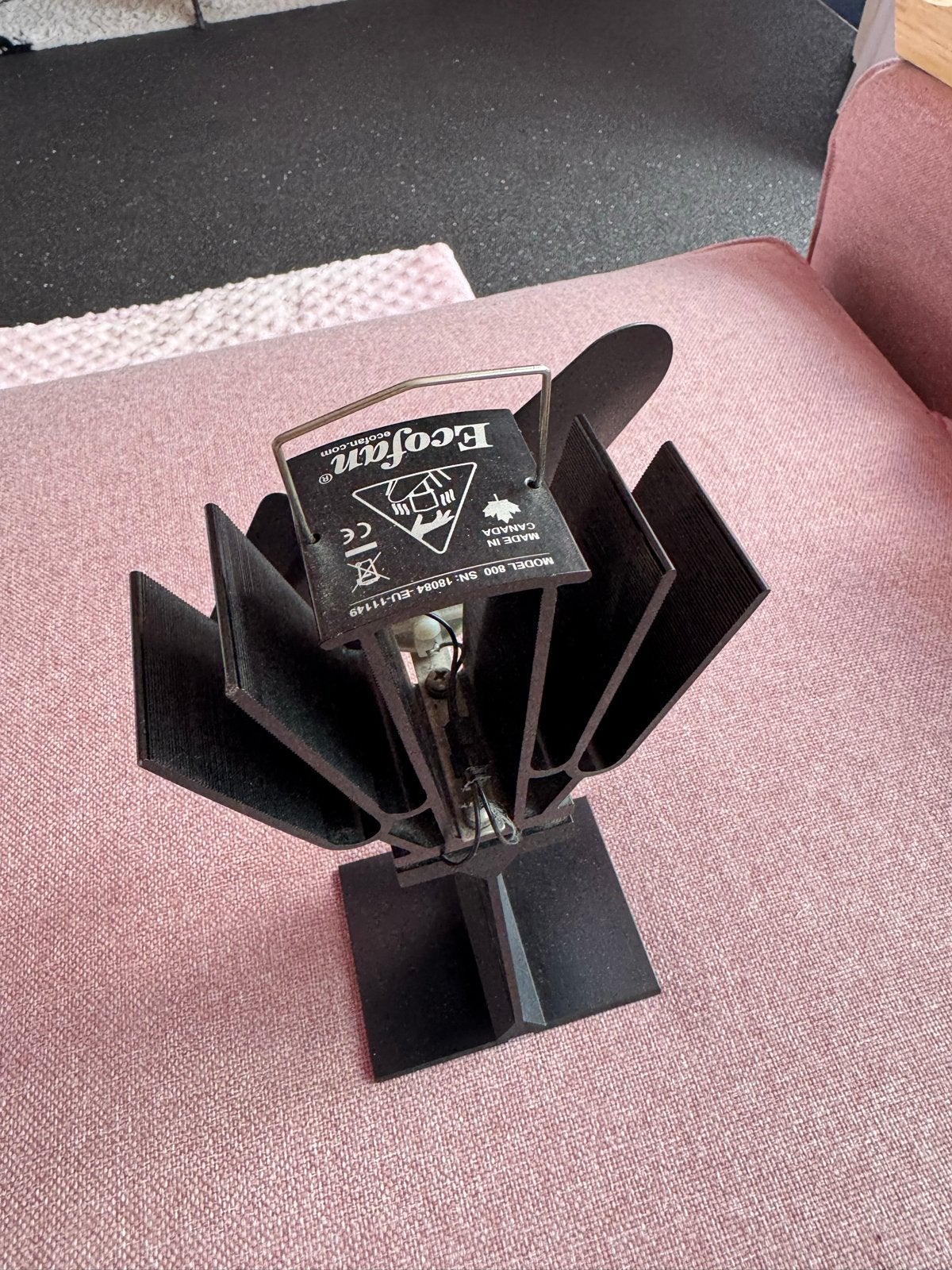 Ecofan 800 Houtkachel Ventilator - Zwart, Ophalen, Zo goed als nieuw, Vrijstaande haard, Overige soorten