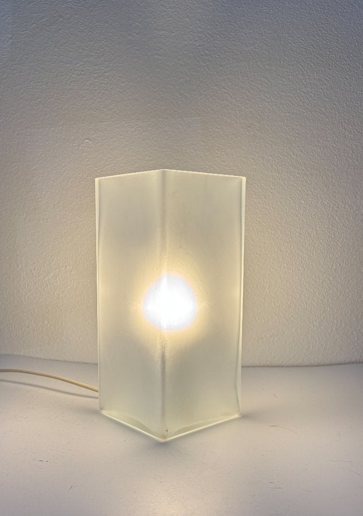 Vintage IKEA tafellamp mat glas, Met schakelaar, Gebruikt, Vintage, E14 (klein)