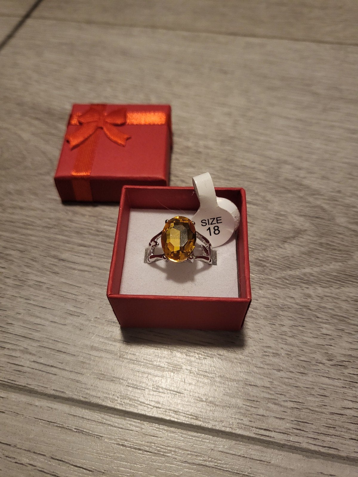 Nieuwe Gele Diamant Ring - Maat 18, Sieraden, Tassen en Uiterlijk, Ringen, Geel, Nieuw, Ophalen of Verzenden, Met edelsteen