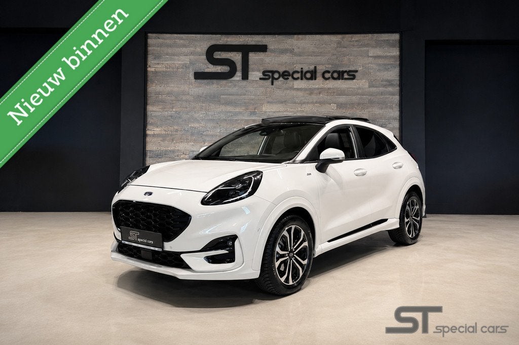 Ford Puma 1.0 EcoBoost ST-Line X|Full option|Trekhaak, Auto's, Ford, 125 pk, Zwart, Met garantie (alle), 1226 kg