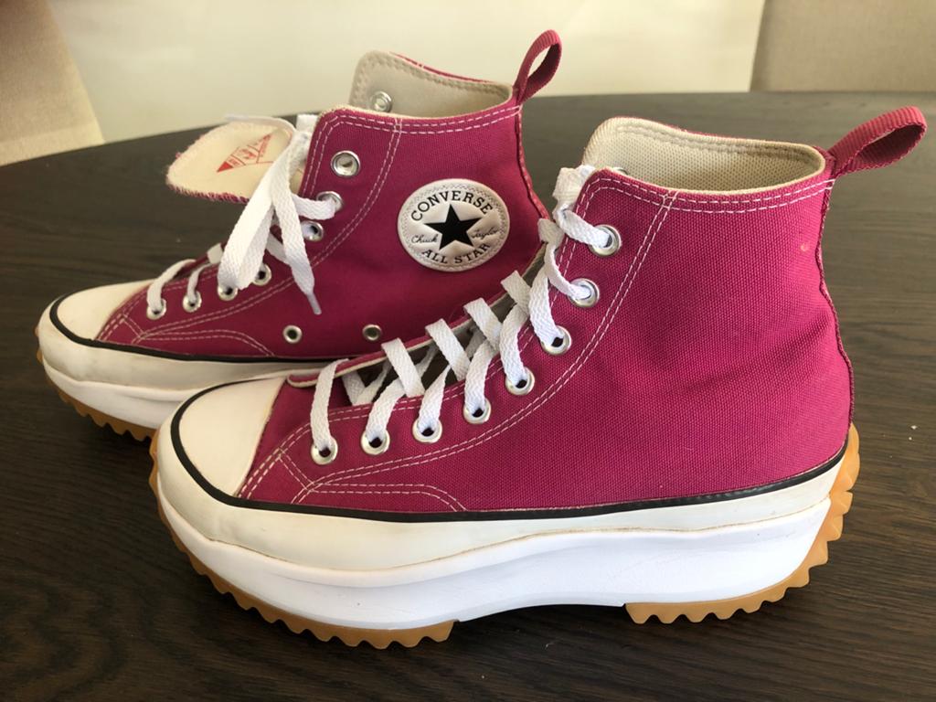 Converse Run Star Hike Hi Canvas Hibiscus Maat 40, Ophalen of Verzenden, Zo goed als nieuw, Roze, Sneakers of Gympen