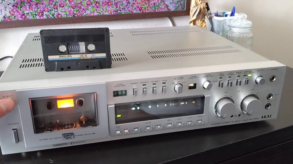 Akai GX F90 casssettedeck, Ophalen of Verzenden, Enkel, Akai, Tape counter