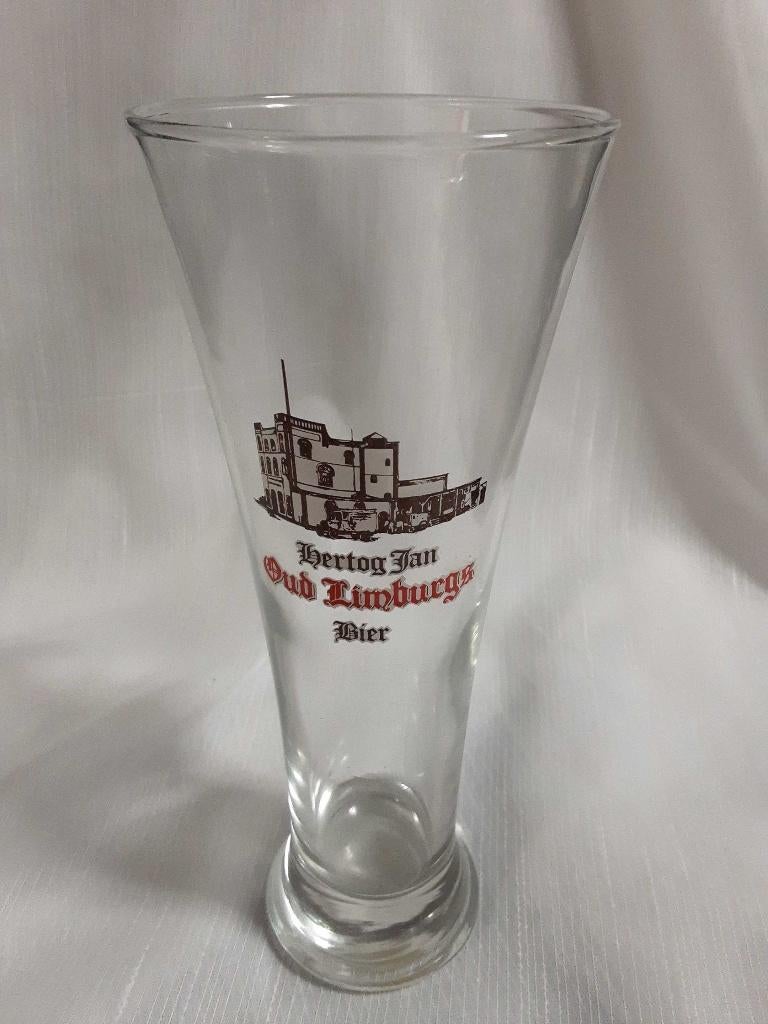 HERTOG JAN glas, bruine logo, Verzamelen, Glas en Borrelglaasjes, Ophalen of Verzenden, Zo goed als nieuw, Bierglas