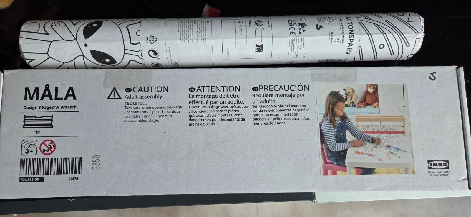 IKEA MÅLA Tekenrolhouder met AFTONSPARV Tekenrol, Ophalen of Verzenden, Nieuw, Knutselen