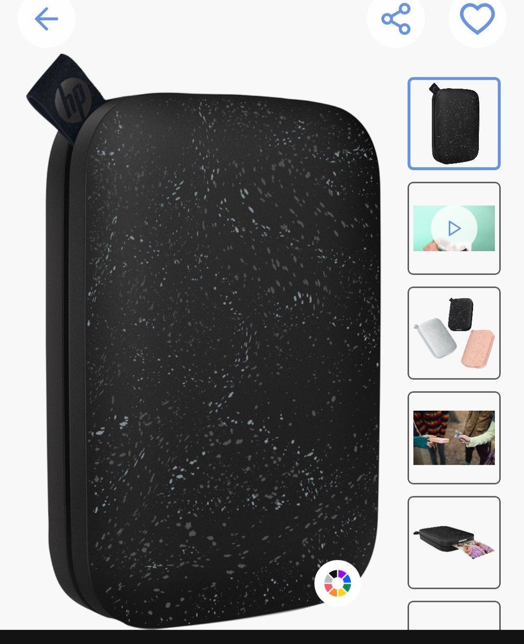 HP Sprocket Select Draagbare Fotoprinter Zwart, Ophalen of Verzenden, Zo goed als nieuw, HP