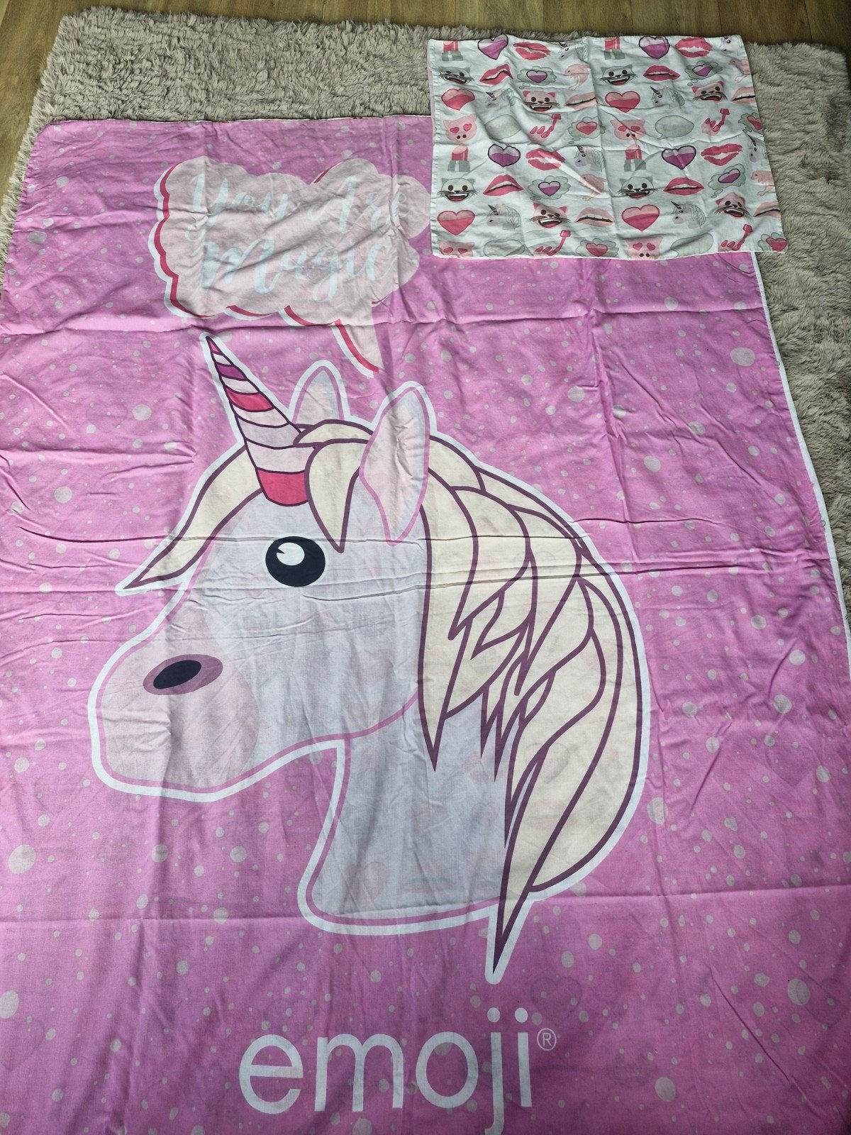dekbedovertrek 1 persoons maat 140x200 met twee kanten (unic, Kinderen en Baby's, Kinderkamer | Beddengoed, Overige merken, Meisje