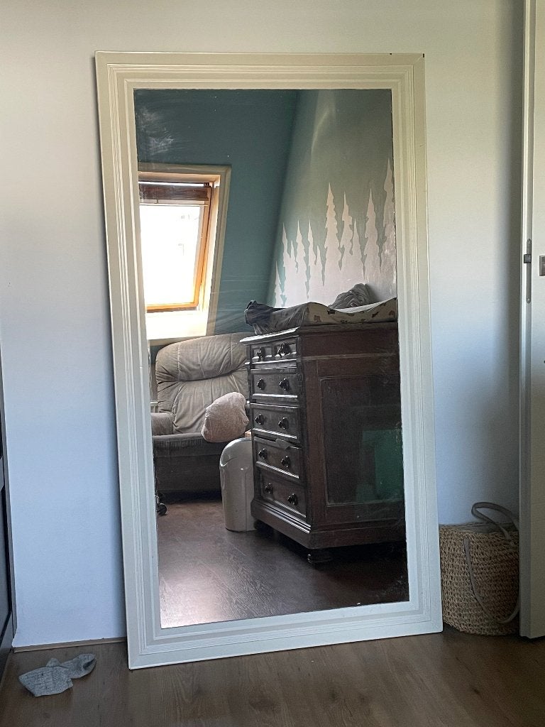 Grote spiegel, Huis en Inrichting, Woonaccessoires | Spiegels, Ophalen, Gebruikt, 75 tot 100 cm, 150 tot 200 cm