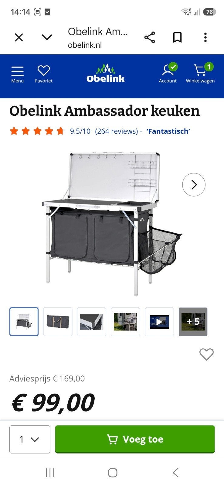Camping keuken, Ophalen, Zo goed als nieuw, Campingkast