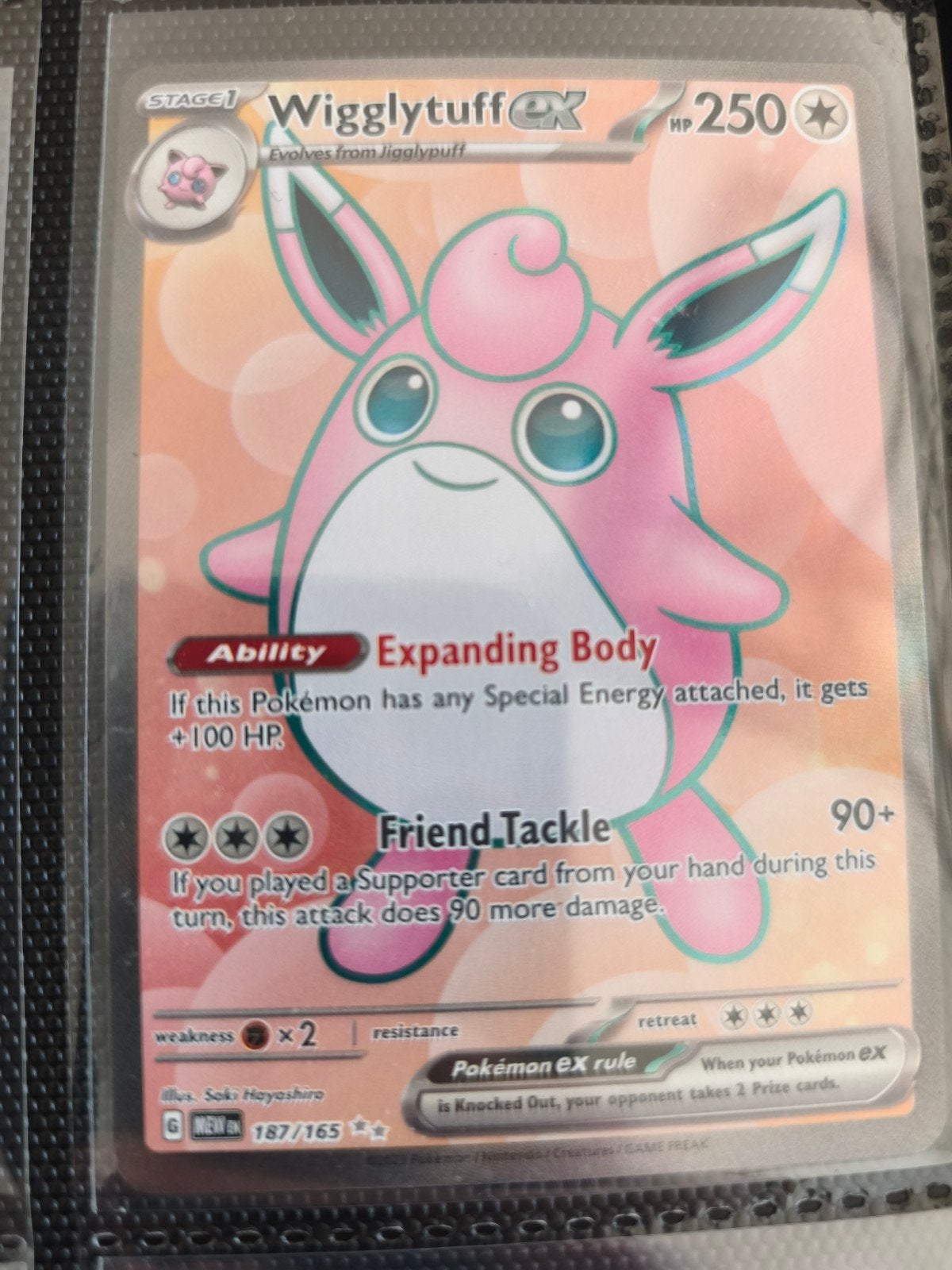 187 Wigglytuff 151 Pokemon TCG, Ophalen of Verzenden, Zo goed als nieuw