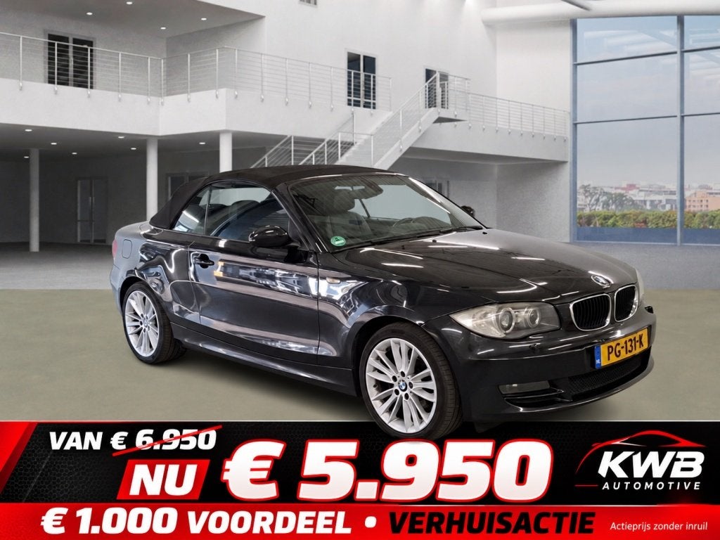 Bmw 1-serie Cabrio 120d High Executive | Leer | Xenon | Navi, 1-Serie, Euro 5, 4 cilinders, Cabriolet