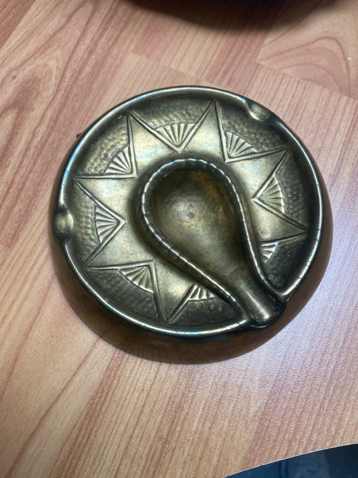 Vintage Koperen Asbak in Sombrero Vorm, Ophalen of Verzenden, Koper