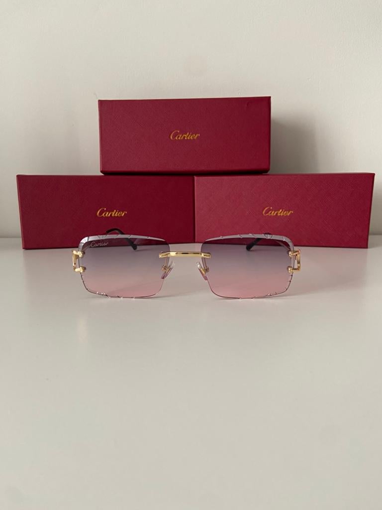 Cartier zonnebril, Sieraden, Tassen en Uiterlijk, Zonnebrillen en Brillen | Dames, Nieuw, Zonnebril, Overige merken, Roze, Ophalen of Verzenden