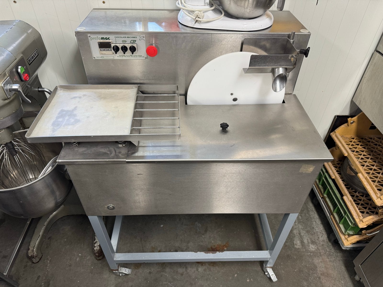 Prefamac chocolade wielmachine, Ophalen, Gebruikt