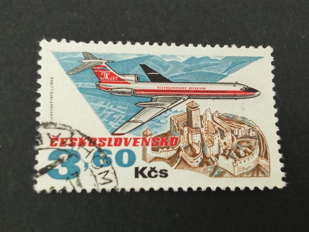 Tsjeslowakije 148 - vliegtuig, Verzenden, Gestempeld, Vliegtuigen