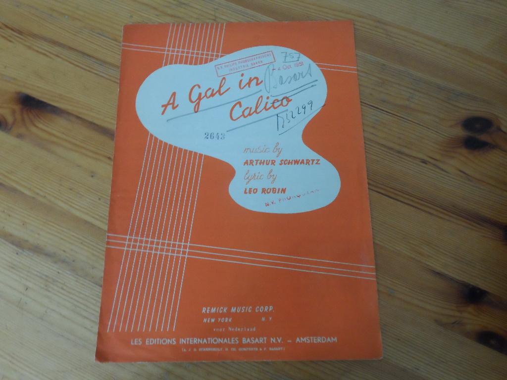 A gal in calico - arthur schwartz / leo robin, Gebruikt, Gitaar, Ophalen of Verzenden, Artiest of Componist
