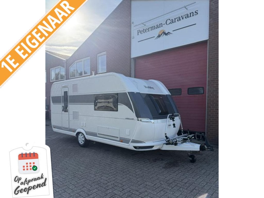 Hobby Excellent 460 SL Incl. Mover en Voortent, Caravans en Kamperen, Fietsenrek, Hobby, Bedrijf, Treinzit