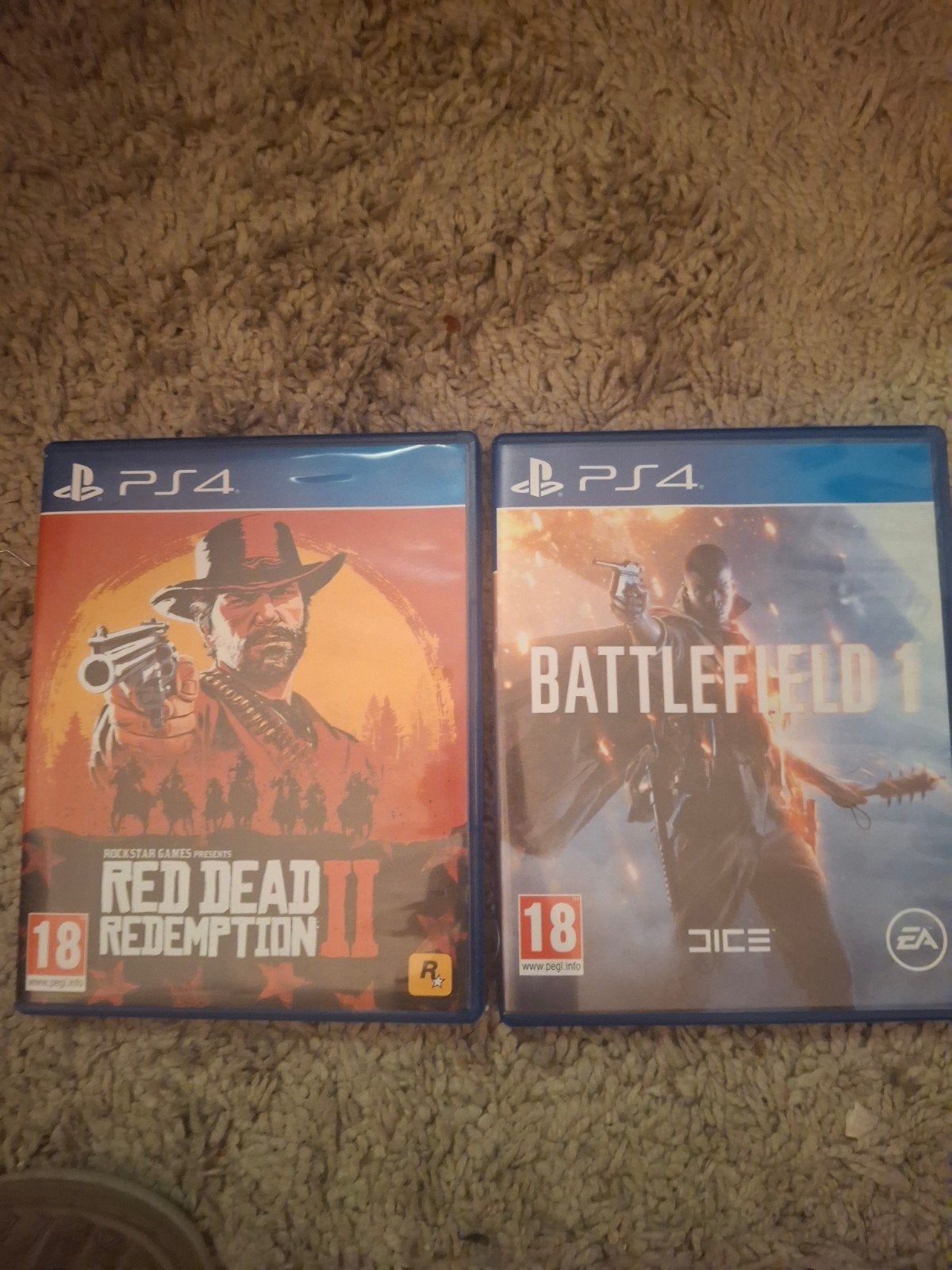 PS4 Games: Red Dead Redemption 2 & Battlefield 1, Avontuur en Actie, Online, Gebruikt, Vanaf 18 jaar