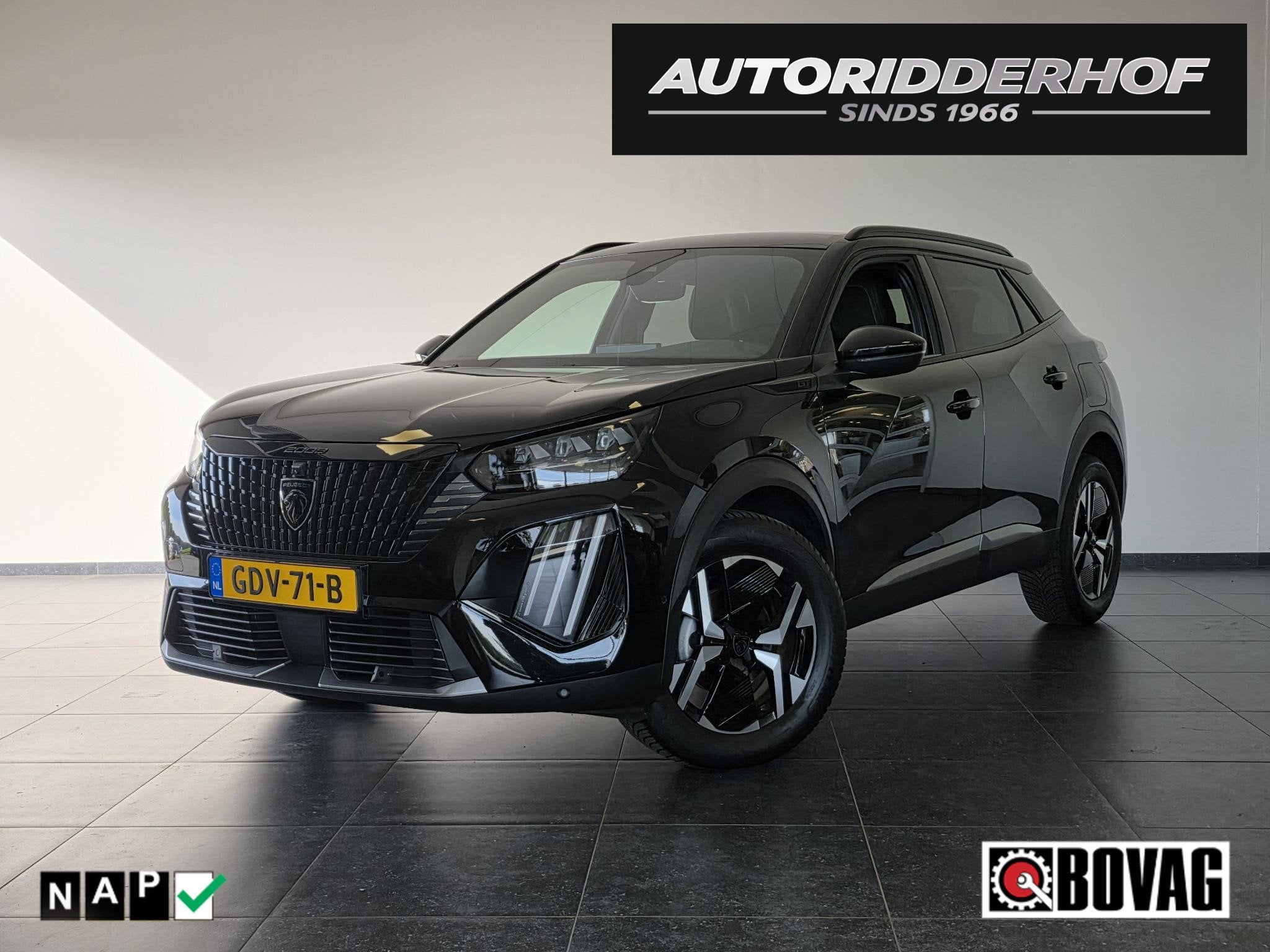 Peugeot 2008 1.2 PureTech 130 GT | Alcantara | Pano | Elektr, Auto diversen, Automaat, Zwart, SUV of Terreinwagen, Benzine