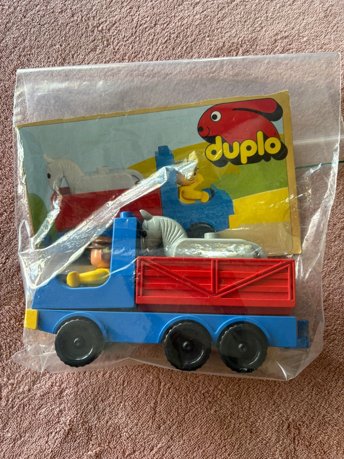 Duplo vrachtautootje  met paard en Poppetje, Ophalen of Verzenden, Zo goed als nieuw, Duplo