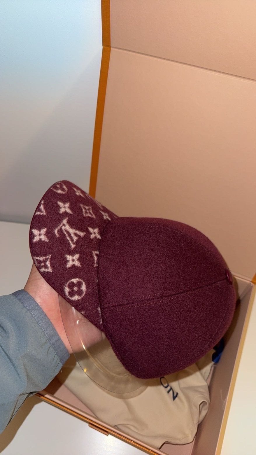 Louis Vuitton pet Endless Bordeaux, Ophalen of Verzenden, Zo goed als nieuw, One size fits all