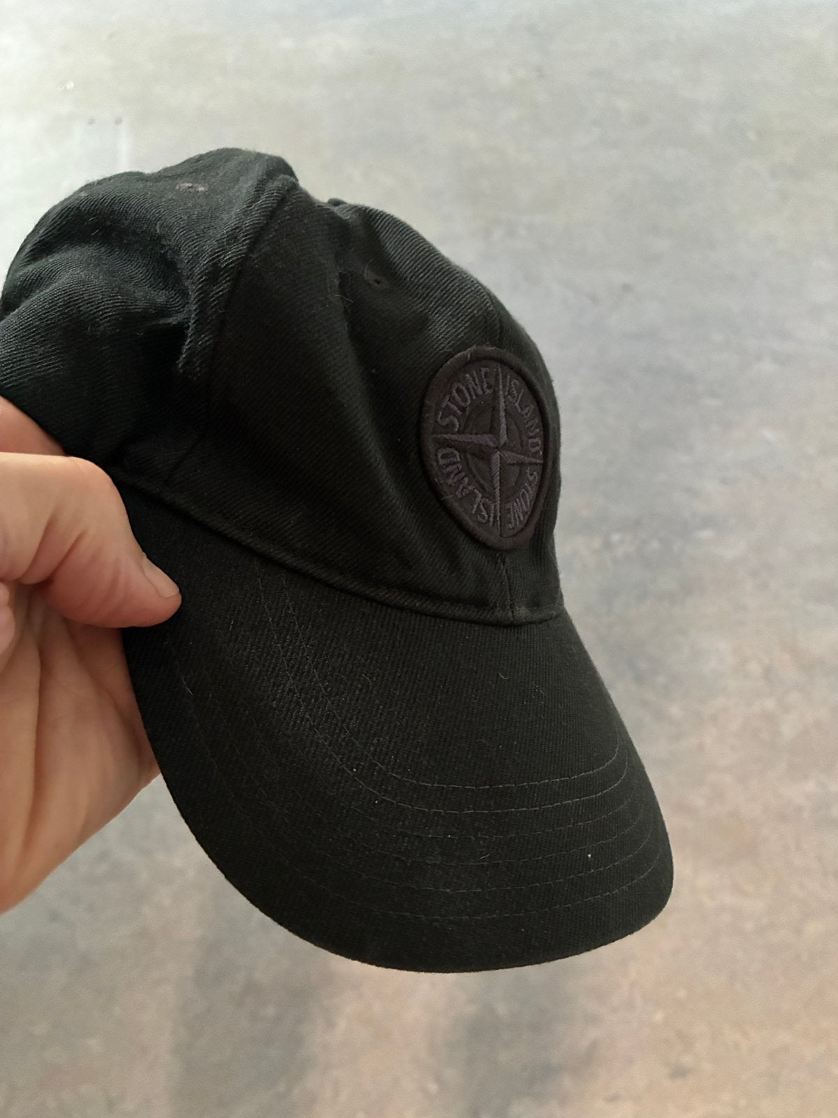 Zwarte pet van Stone Island - origineel, Gedragen, One size fits all, Ophalen of Verzenden, Stone Island