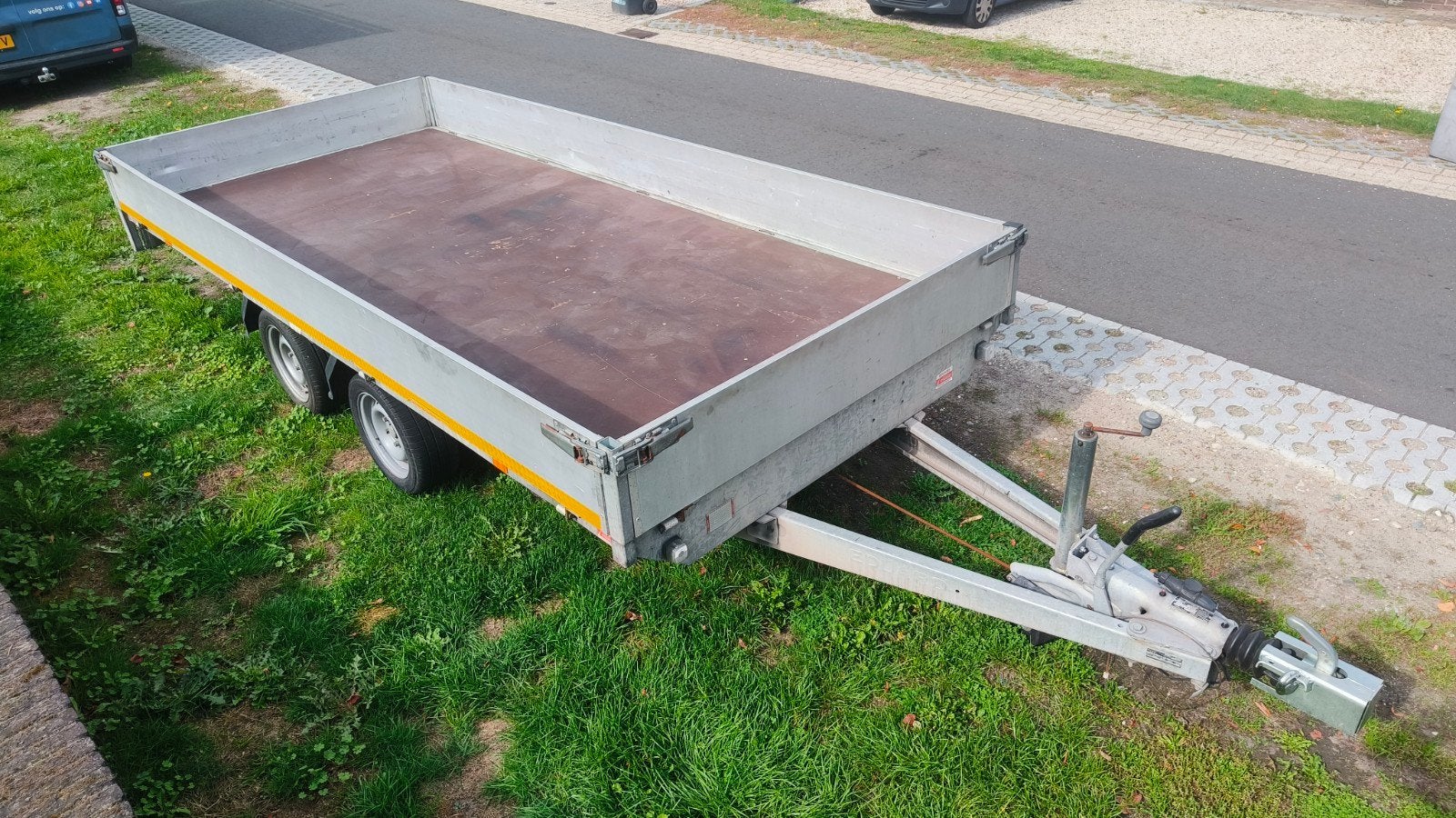 Eduard plateau-wagen 4m, Auto diversen, Ophalen, Gebruikt