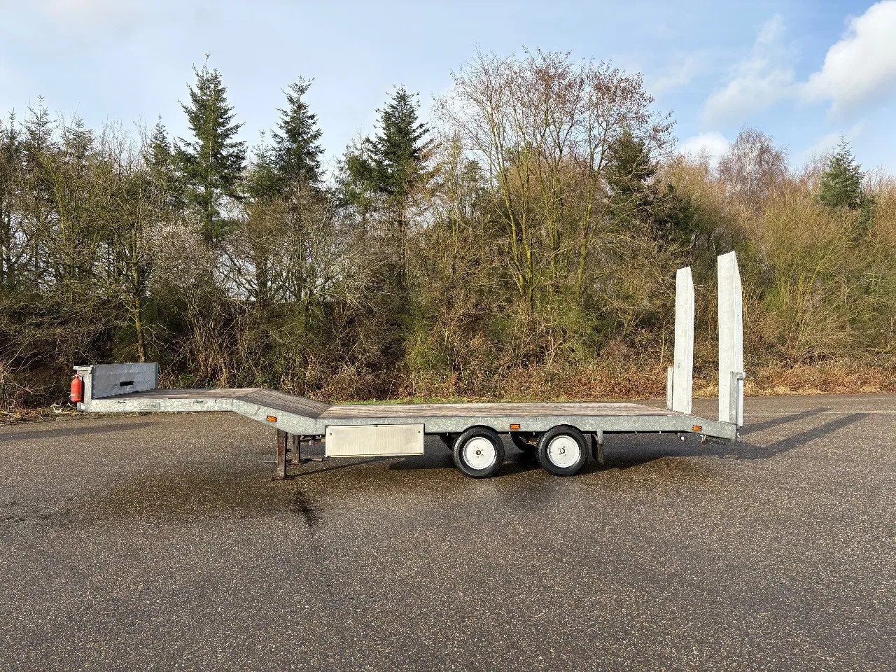VELDHUIZEN BE oplegger 5.5 TON semi dieplader (bj 2009), Auto's, Overige brandstoffen, Origineel Nederlands, Bedrijf, Aanhangers en Opleggers