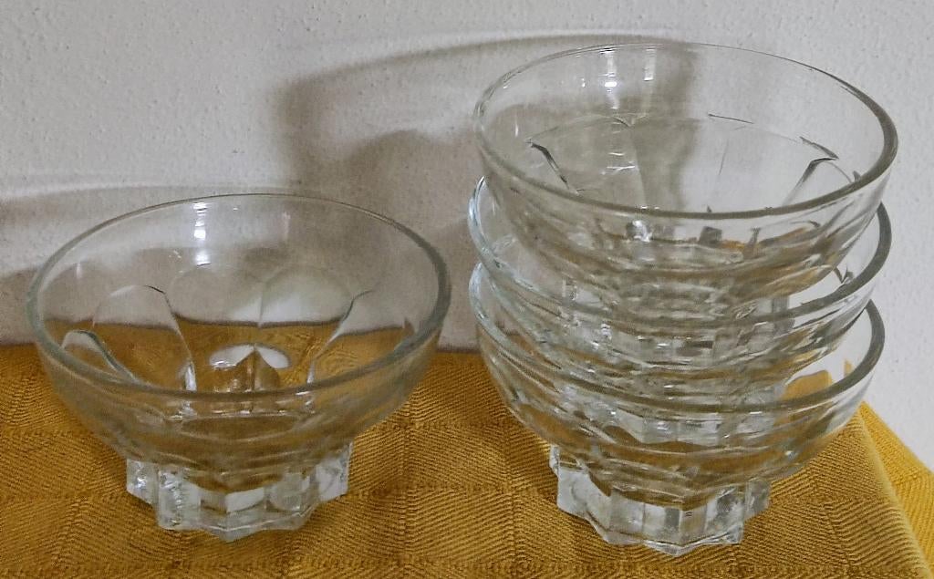 Set glazen schaaltjes uit de jaren 50, Ophalen of Verzenden
