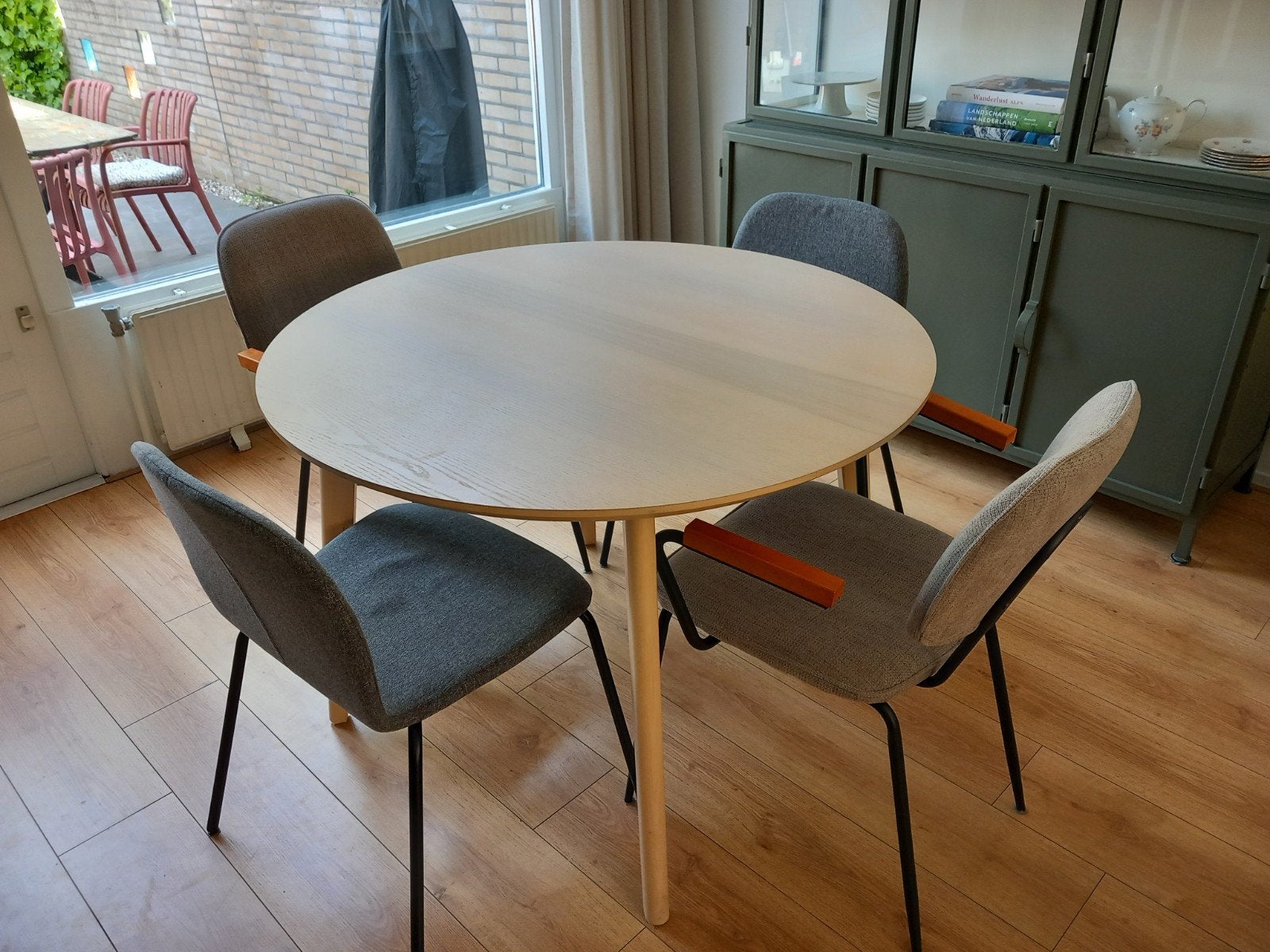 Ronde eettafel Lisabo Ikea, Huis en Inrichting, Ophalen, Gebruikt, 100 tot 150 cm, Rond