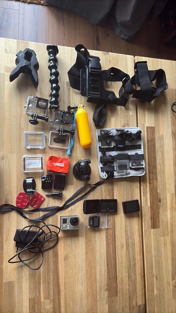 GoPro Hero 3+ met complete accessoireset, Ophalen of Verzenden, Zo goed als nieuw