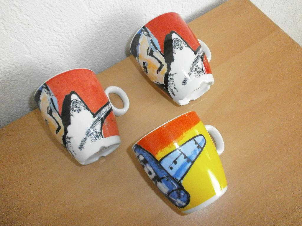 z.g.a.n.  3 bekers met oor / mokken van HERMAN BROOD, Ophalen of Verzenden