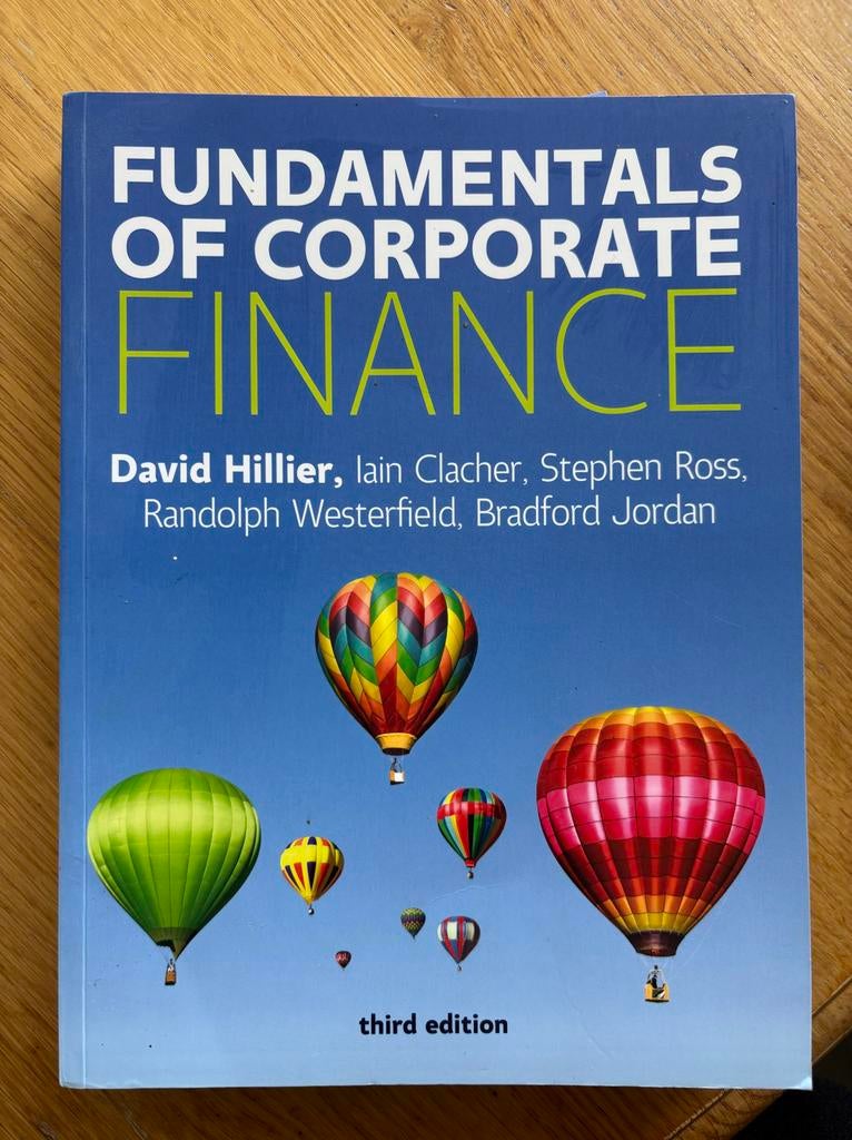 Fundamentals of Corporate Finance - Derde Editie, Ophalen of Verzenden, Gamma, Zo goed als nieuw, Niet van toepassing