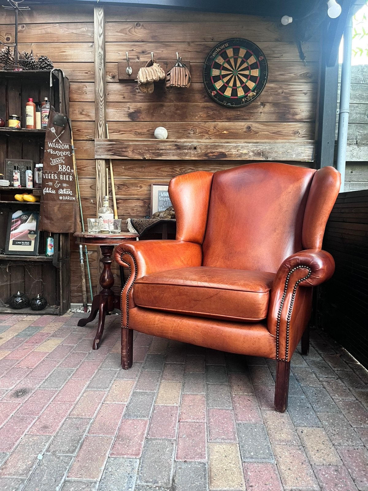 Chesterfield Oorfauteuil, Huis en Inrichting, Gebruikt, Chesterfield, Ophalen of Verzenden, 100 tot 125 cm