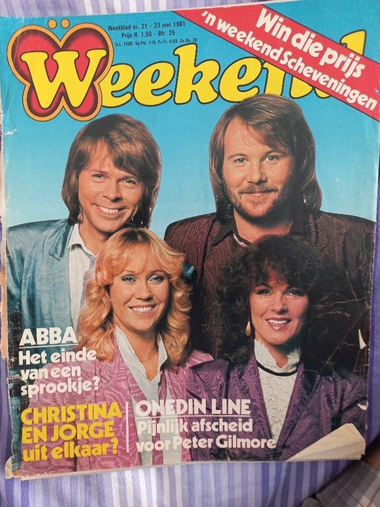 ABBA artikel - Weekend - 1981, Verzamelen, Ophalen of Verzenden, Gebruikt, Boek, Tijdschrift of Artikel