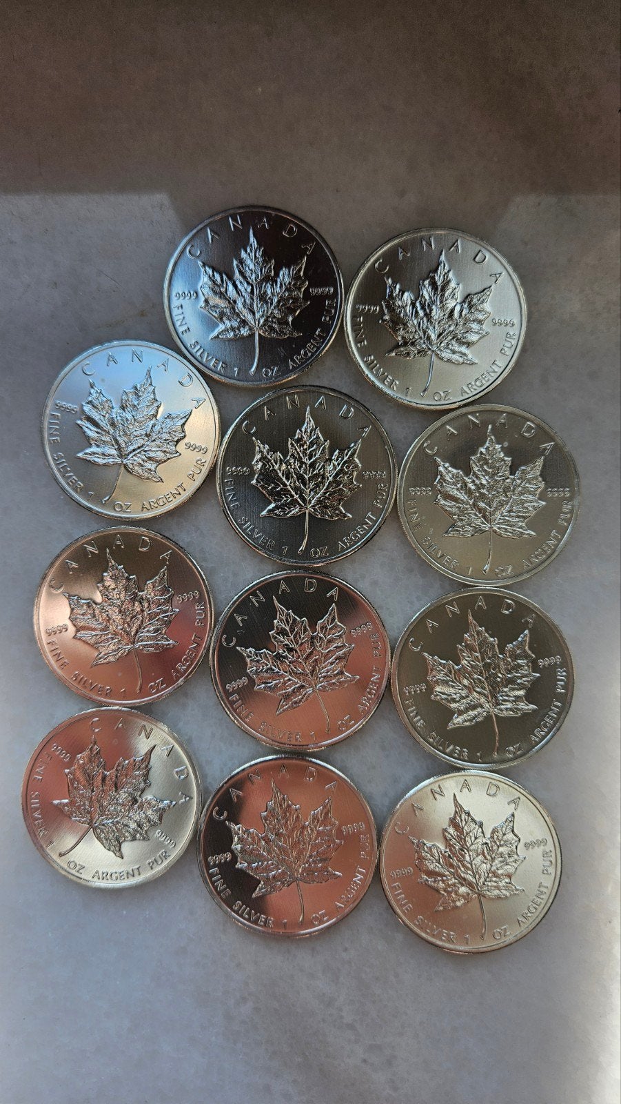 11x 1 ounce maple leaf 2010, Ophalen of Verzenden, Zilver