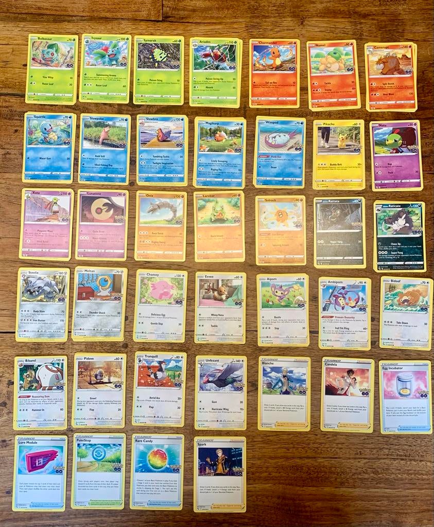 39 Pokémon Go kaarten - Basis-set - Mooie start!, Ophalen of Verzenden, Nieuw
