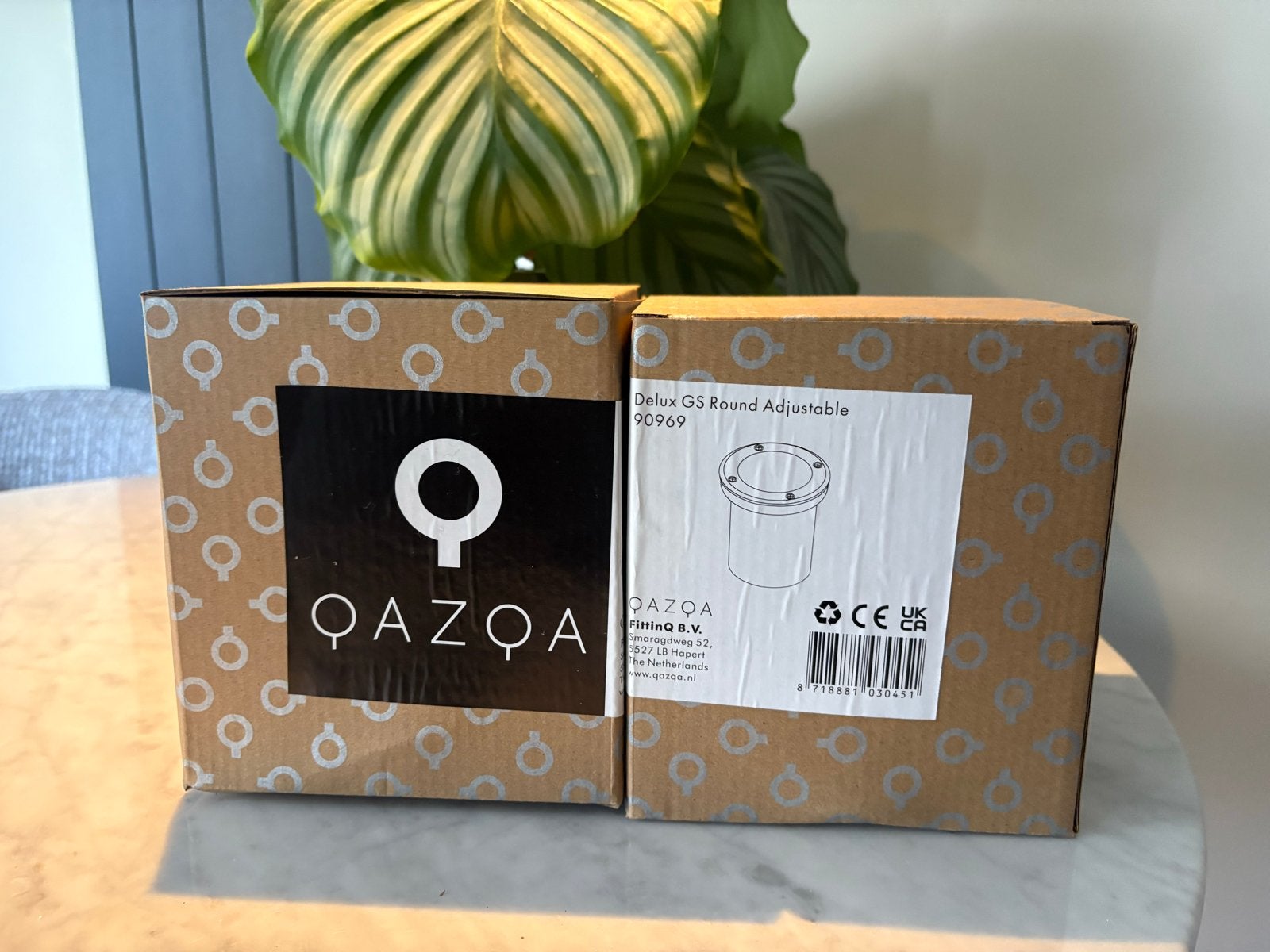 2 QAZQA Delux GS Round Adjustable Grondspot - Nieuw in doos, Staal, Minder dan 50 watt, Nieuw, Ophalen of Verzenden