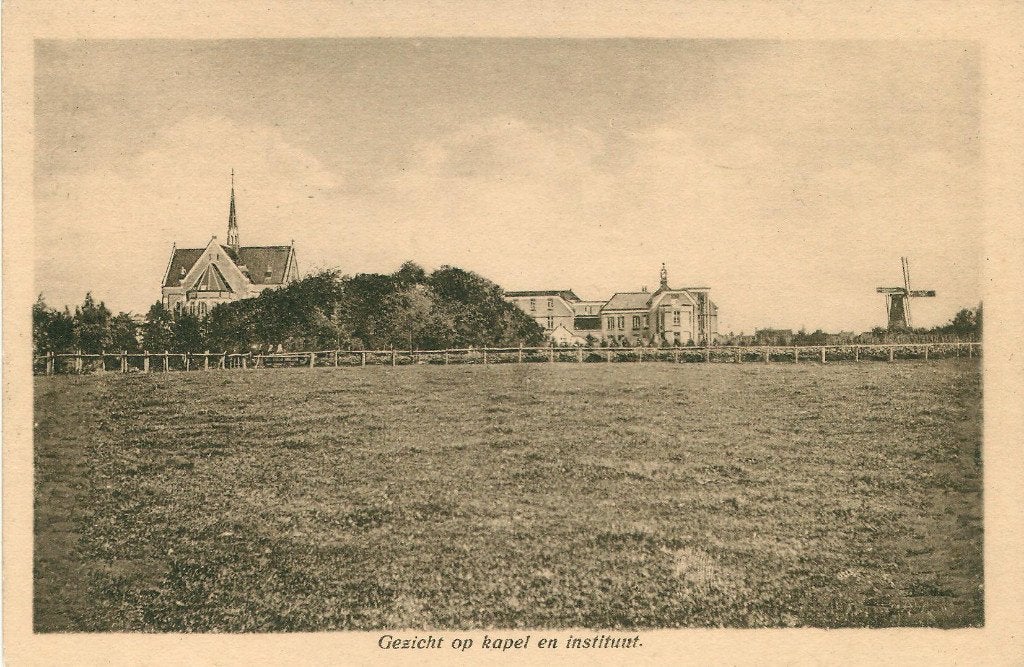 Etten kapel en instituut molen Coppens ca. 1930 Etten-Leur, Ophalen of Verzenden, 1920 tot 1940, Ongelopen, Noord-Brabant