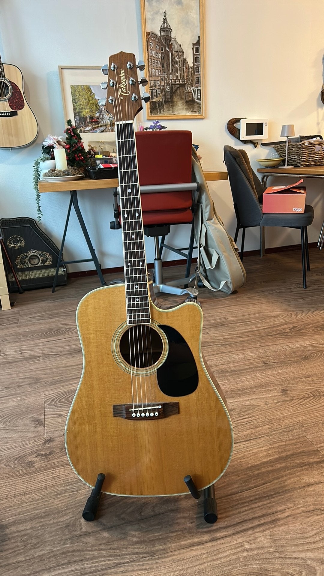 Takamine fp360sc 1993, Ophalen, Gebruikt, Western- of Steelstringgitaar, Met (piezo-)element