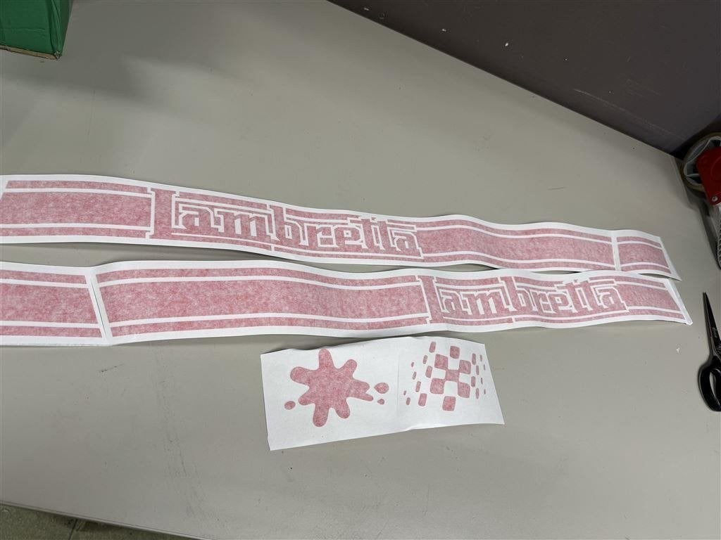 Scooter Racing Stripes Stickers Lambretta v50 V125 v200 spec, Ophalen of Verzenden