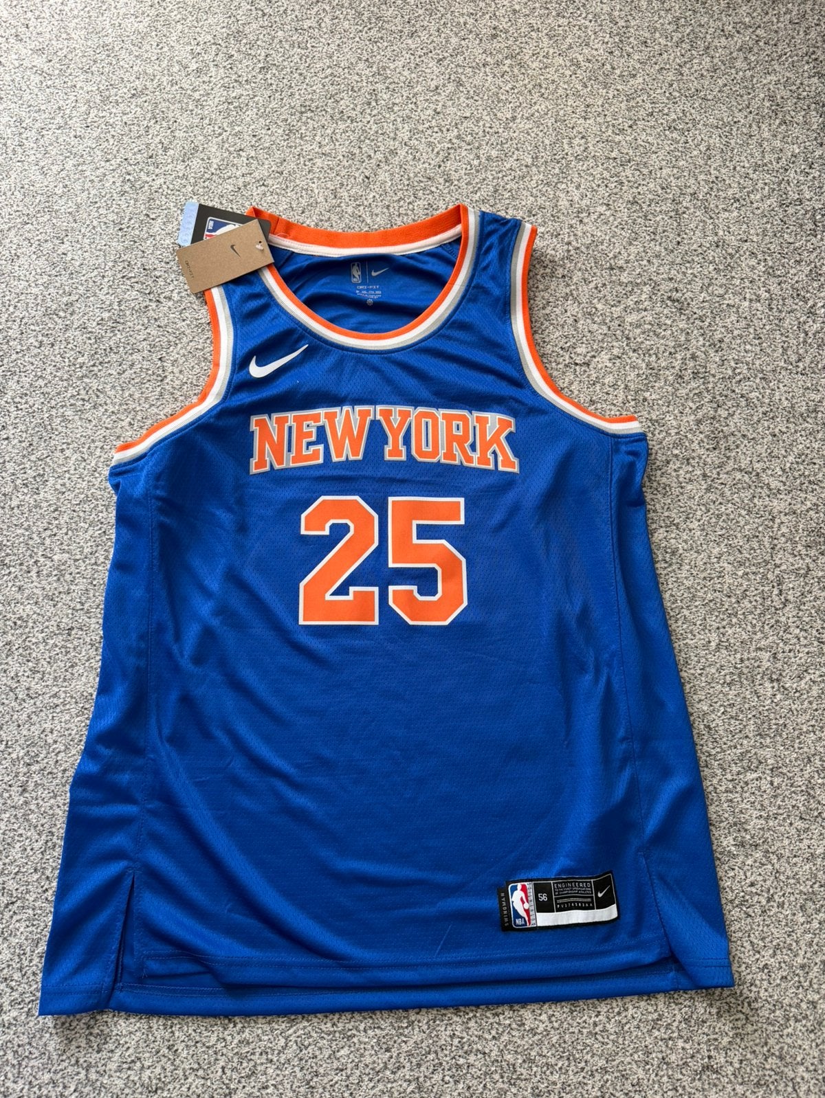 Blauw Basketbal Shirt New York Knicks Bridges #25 - Maat XXL, Sport en Fitness, Ophalen of Verzenden, Nieuw, Kleding