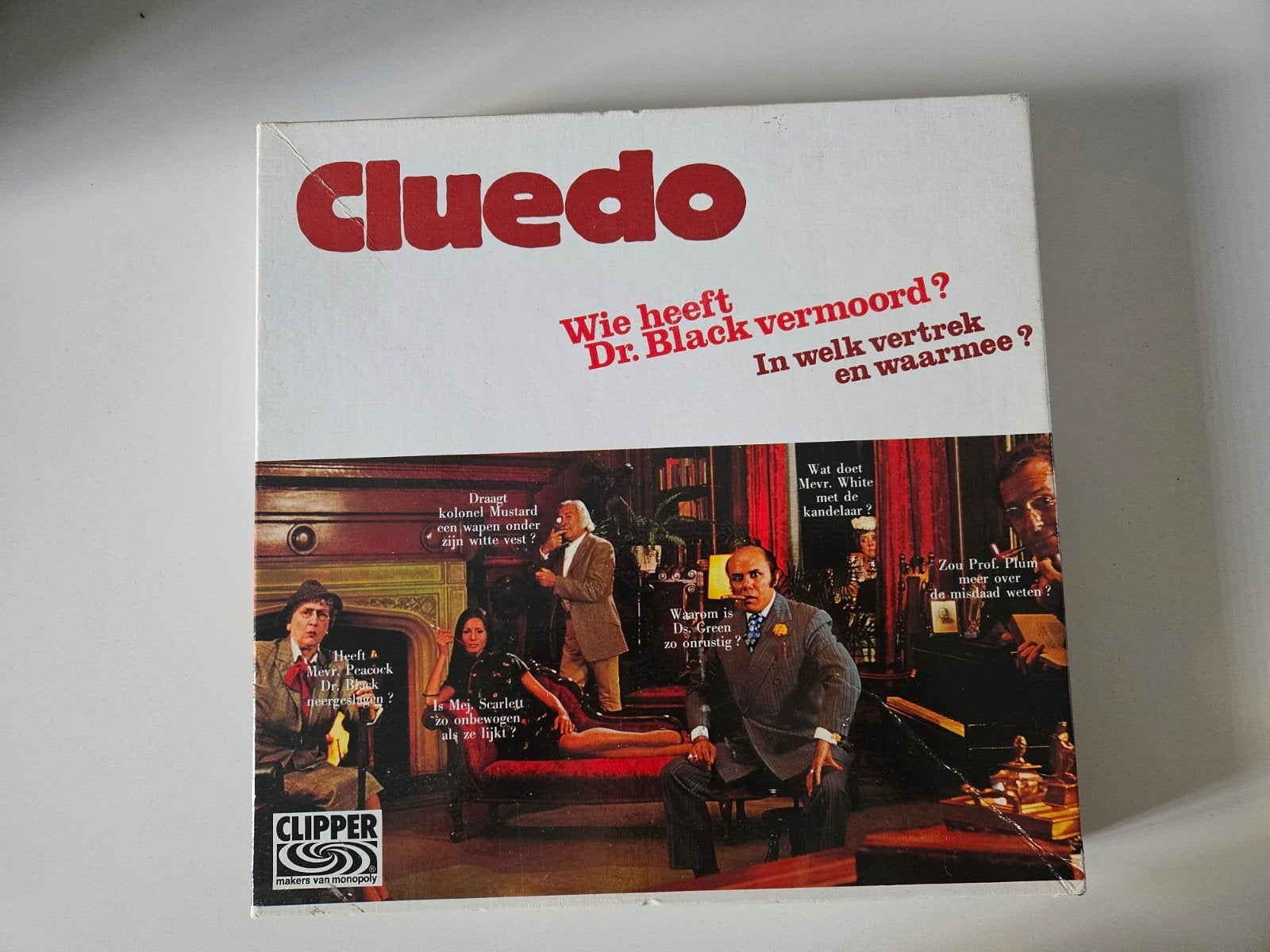 Cluedo Vintage Retro spel. Clipper, Ophalen of Verzenden, Gebruikt, Clipper