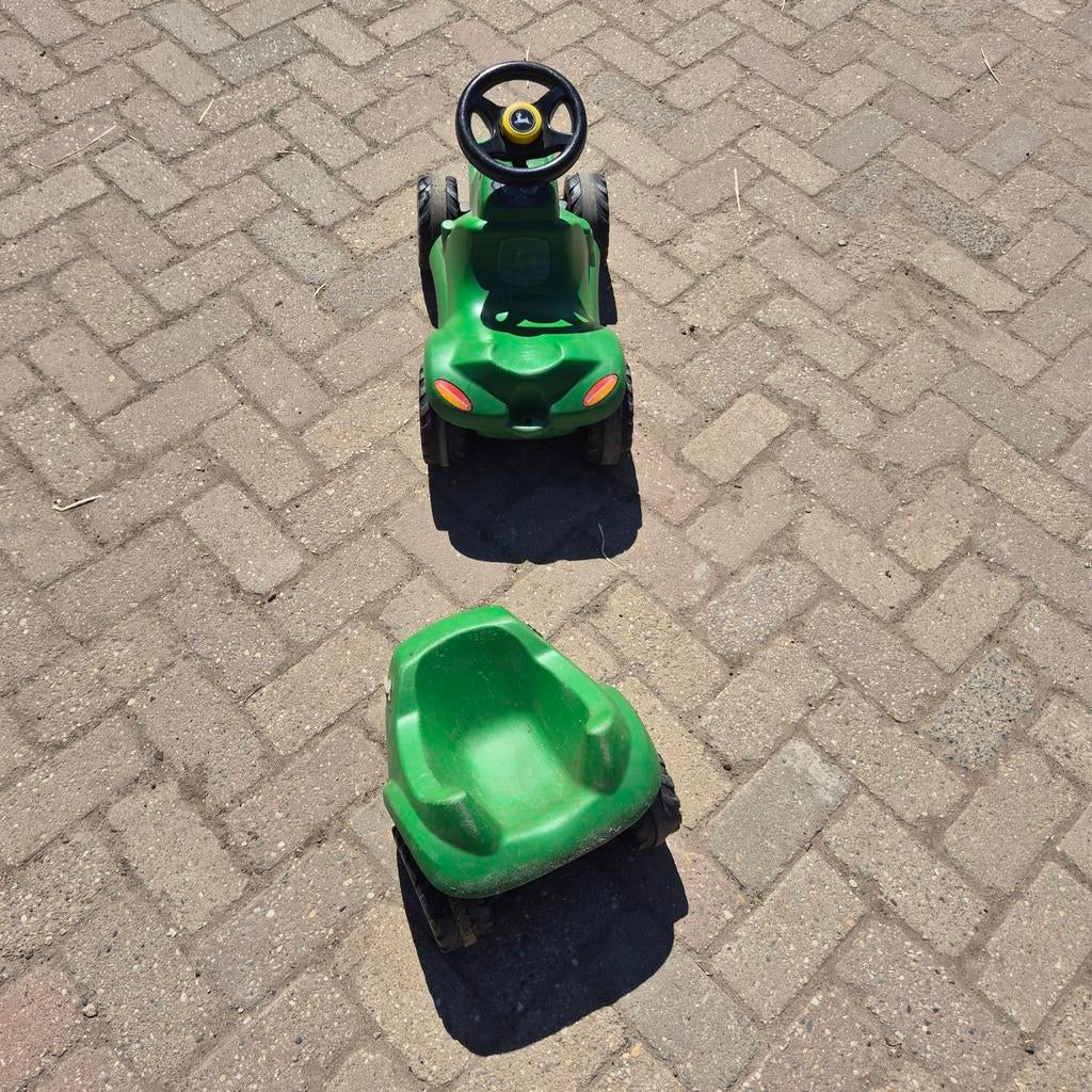 Looptractor met aanhanger, Kinderen en Baby's, Speelgoed | Buiten | Voertuigen en Loopfietsen, Ophalen, Gebruikt