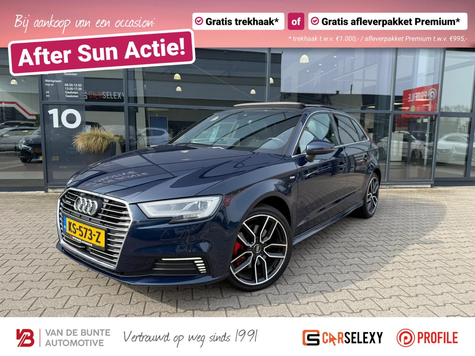 Audi A3 Sportback 1.4 e-tron Pro Line Plus *Schuif-/Kantelda, Auto's, Stof, Gebruikt, 4 cilinders, Blauw