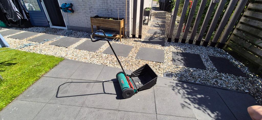 Bosch AHM 38 G Handgrasmaaier met opvangbak, Tuin en Terras, Grasmaaiers, Ophalen, Gebruikt, Handgrasmaaier, Opvangbak