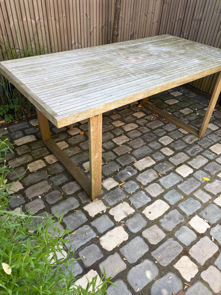 Kave Home Canadell Tuintafel 180x90cm - Teakhout, Ophalen, Gebruikt, Rechthoekig, Teakhout