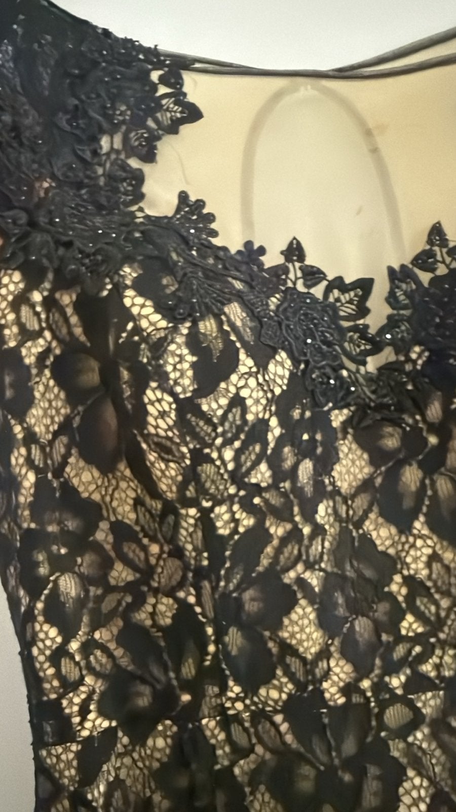 Elegante Zwarte Kanten Avondjurk - Maat M, Maat 38/40 (M), Zwart, Ophalen of Verzenden, Zo goed als nieuw