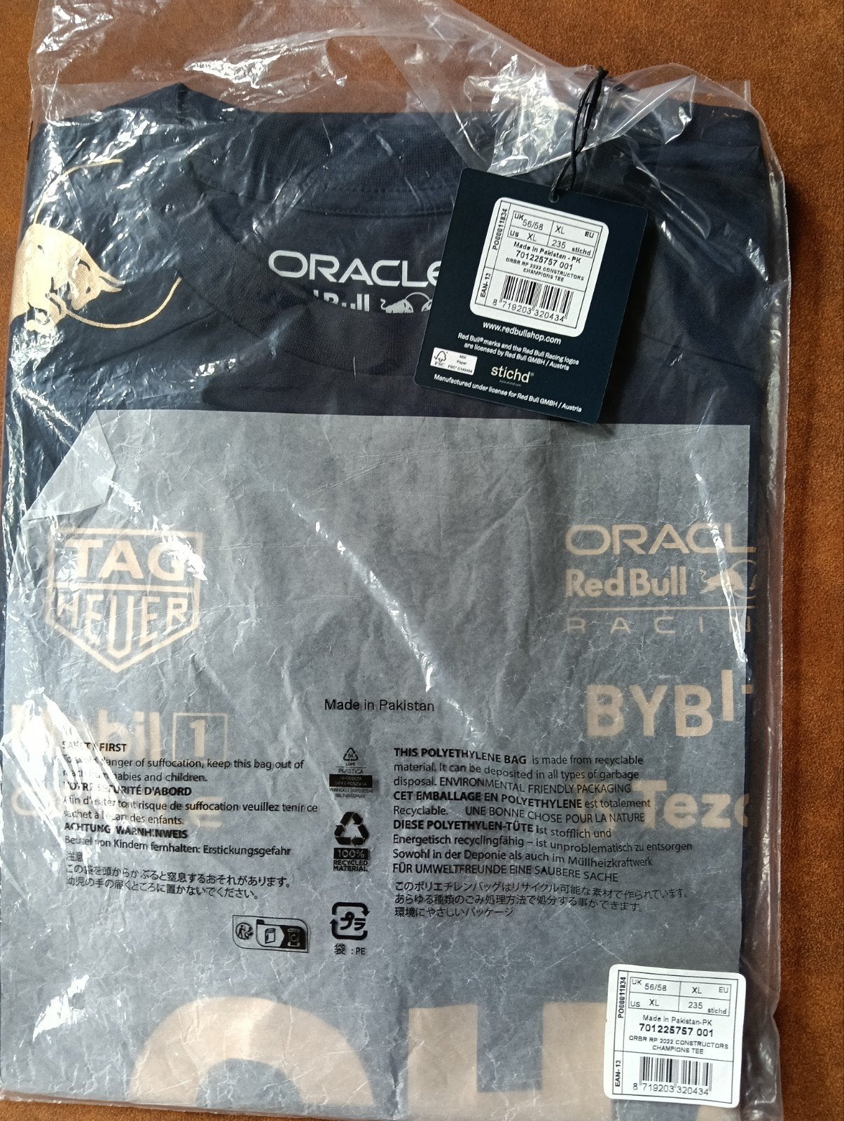 Red Bull Racing 2022 Constructors Champions T-shirt XL, Blauw, Ophalen of Verzenden, Red Bull Racing, Maat 56/58 (XL)