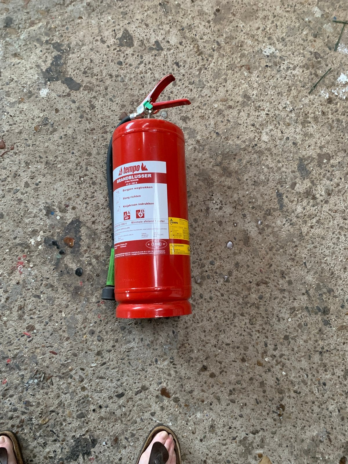 Tempo Brandblusser - Gebruikt maar functioneel, Huis en Inrichting, Ophalen, Gebruikt, Brandblusser