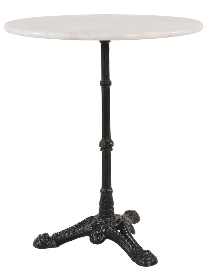Marmeren tafel met gietijzeren onderstel Ø 60 x 72 cm, Ophalen of Verzenden, Nieuw
